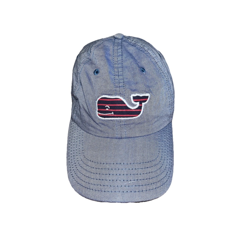 Vineyard Vines Blue‎ Adjustable One Size Hat Large Stitched Whale Logo